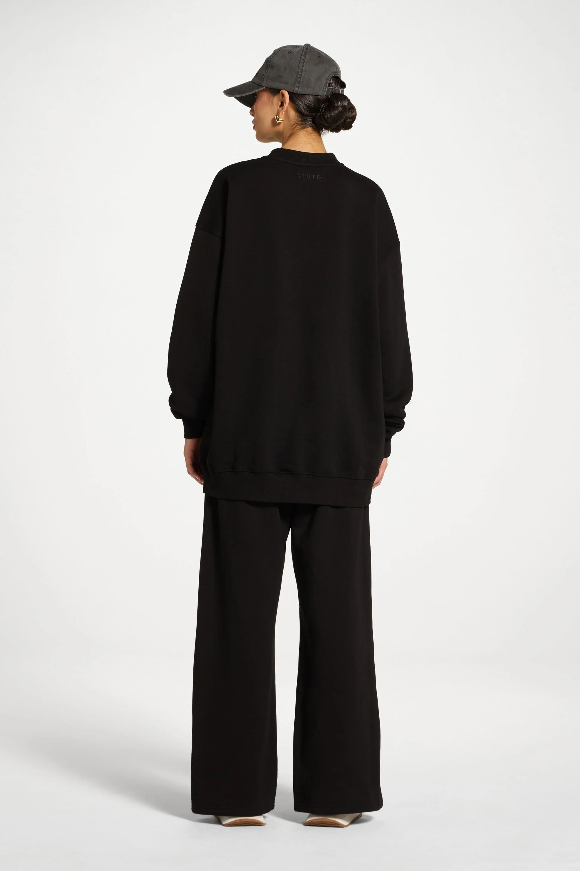 Unisex Crew Neck Sweatshirt - Black - Image 7