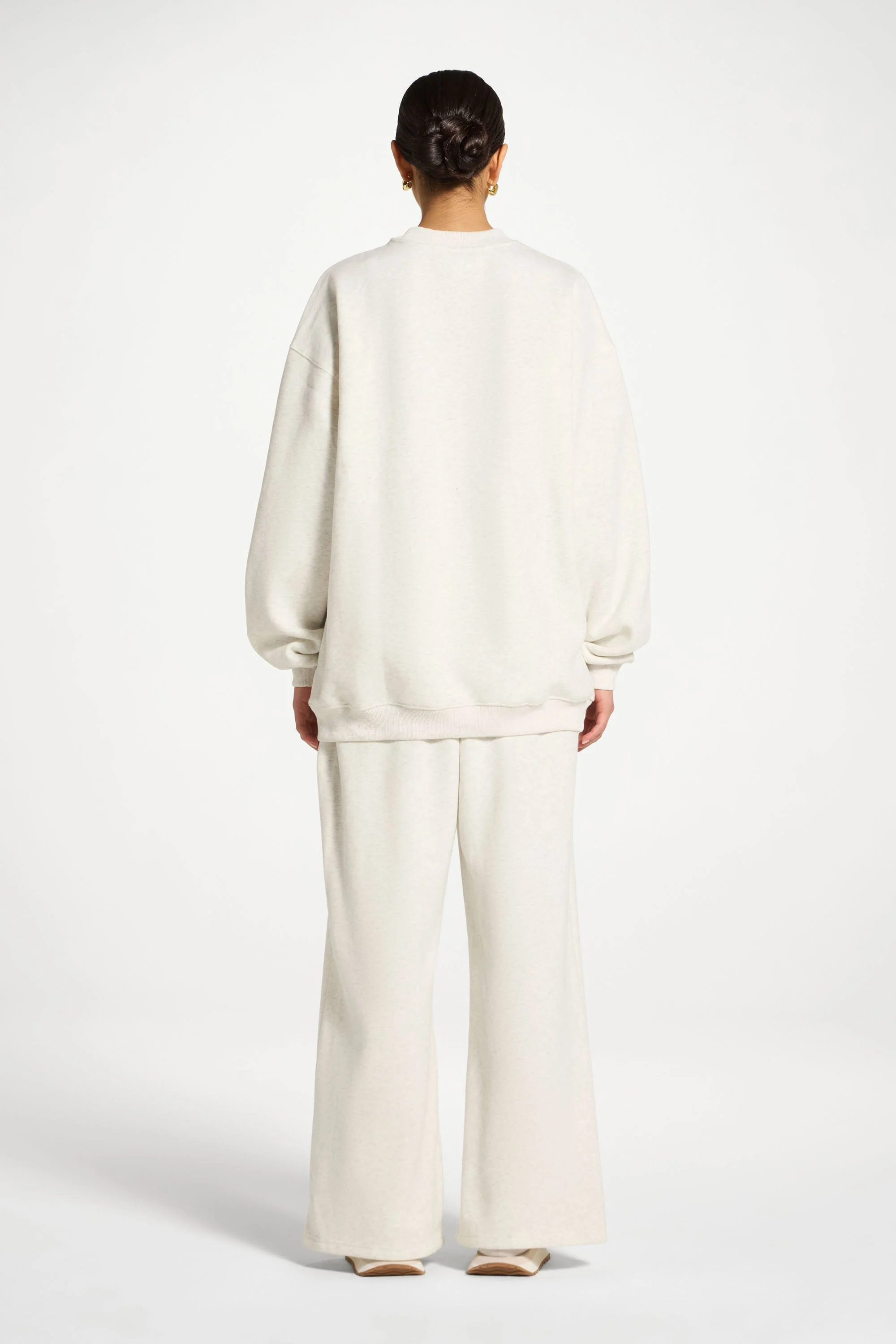 Unisex Mock Neck Sweatshirt - Heather Grey - Image 6