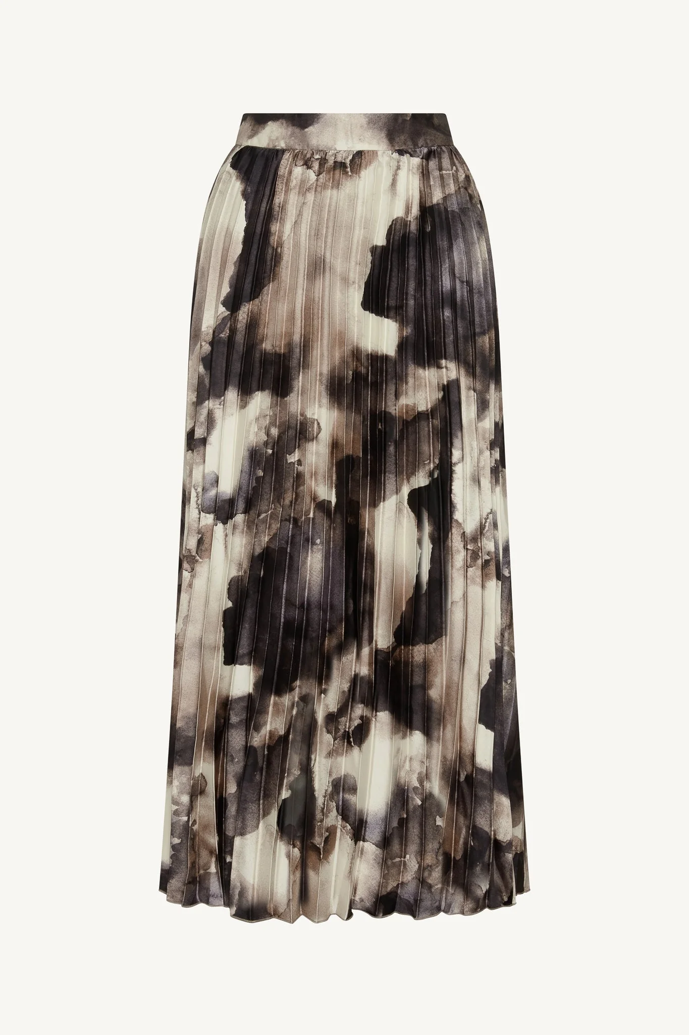 Watercolor Pleated Maxi Skirt - Mauve - Image 5