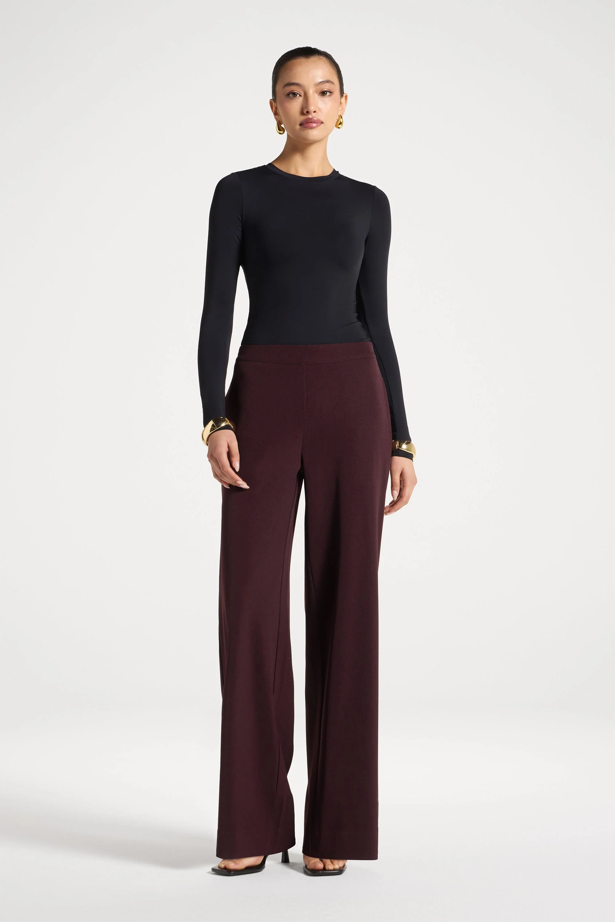 Wide Leg Pants - Chocolate Truffle - Image 3