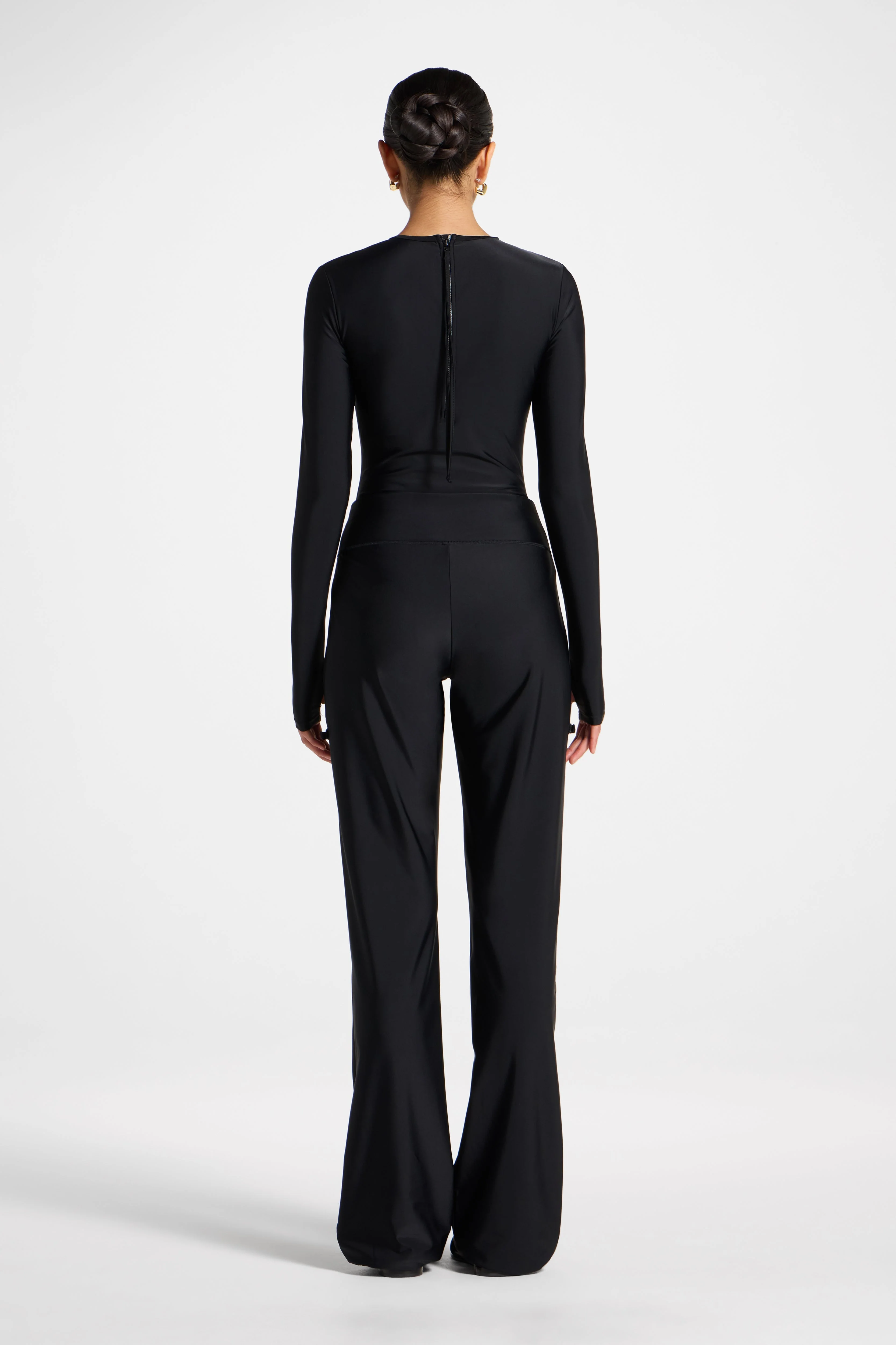Wide Leg Swim Pants - Black - Image 6
