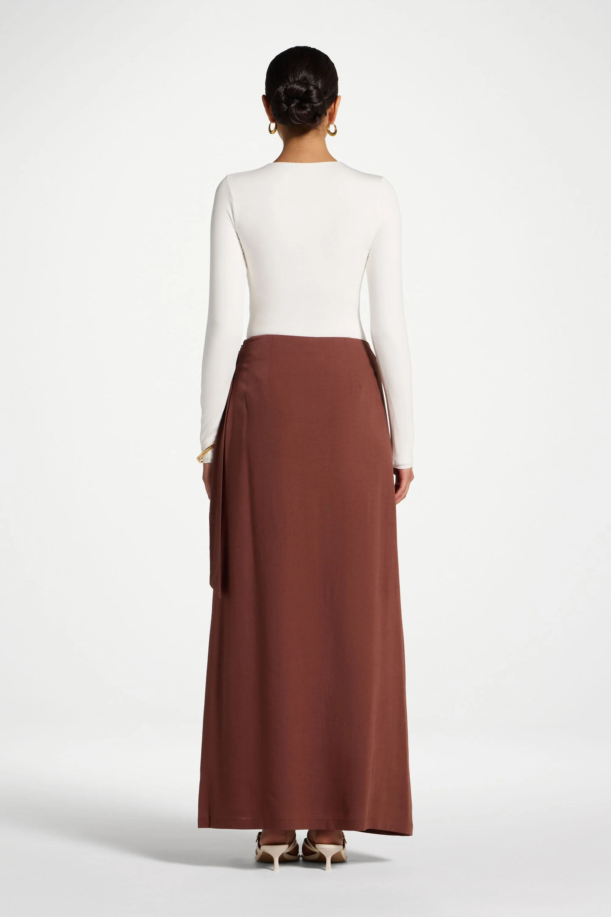 Wrap Hoop Skirt - Mocha - Image 6