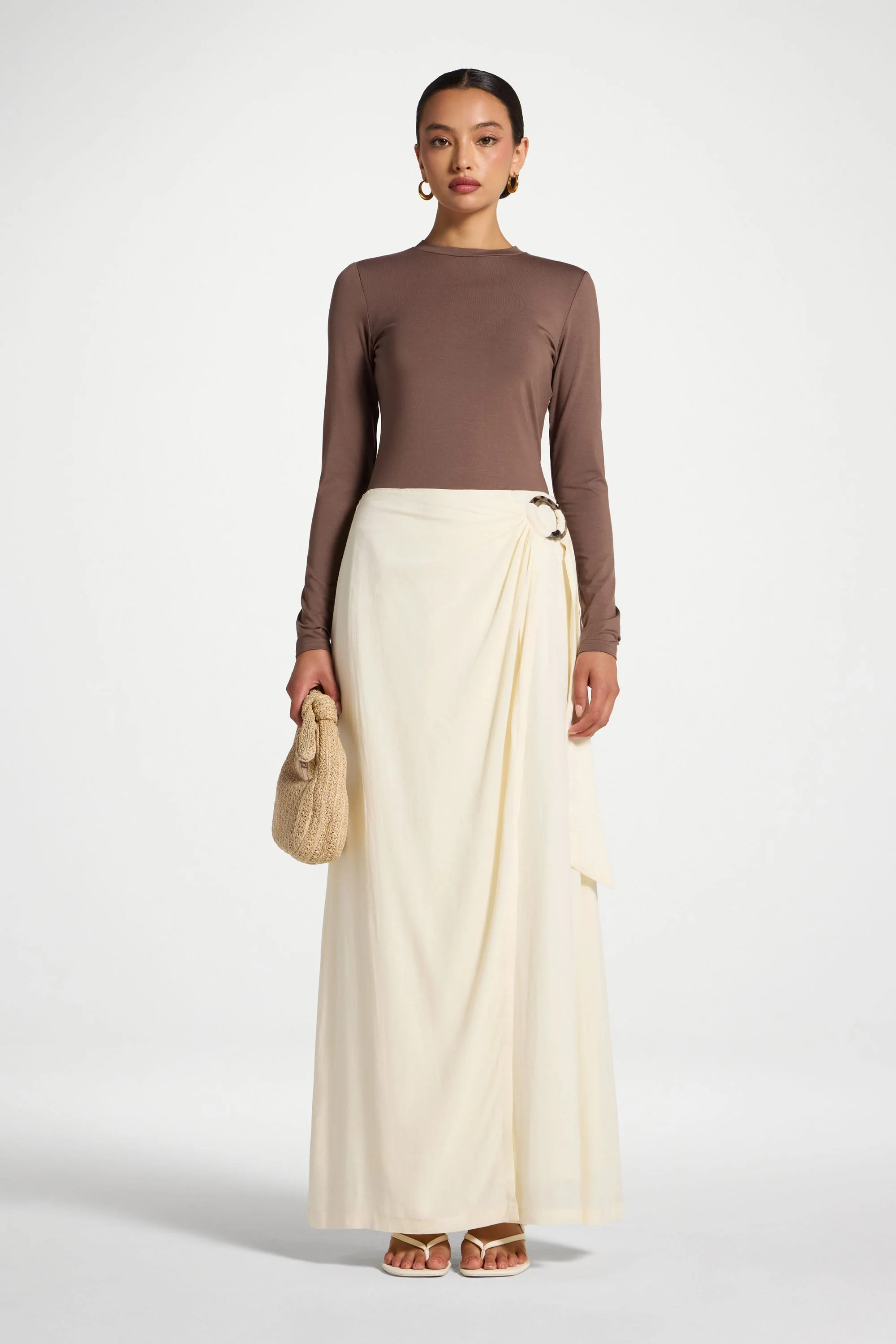 Wrap Hoop Skirt - White