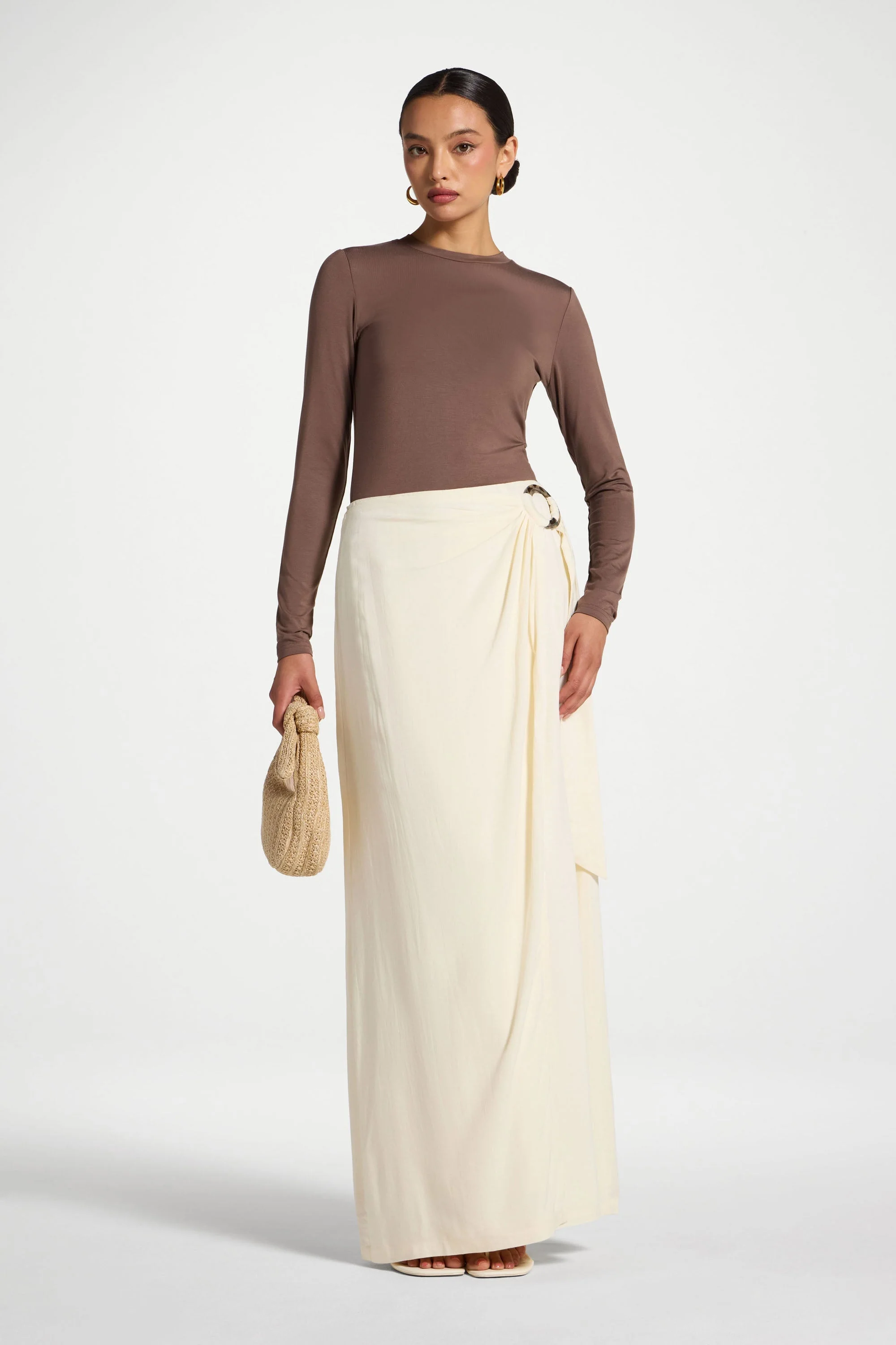 Wrap Hoop Skirt - White - Image 4