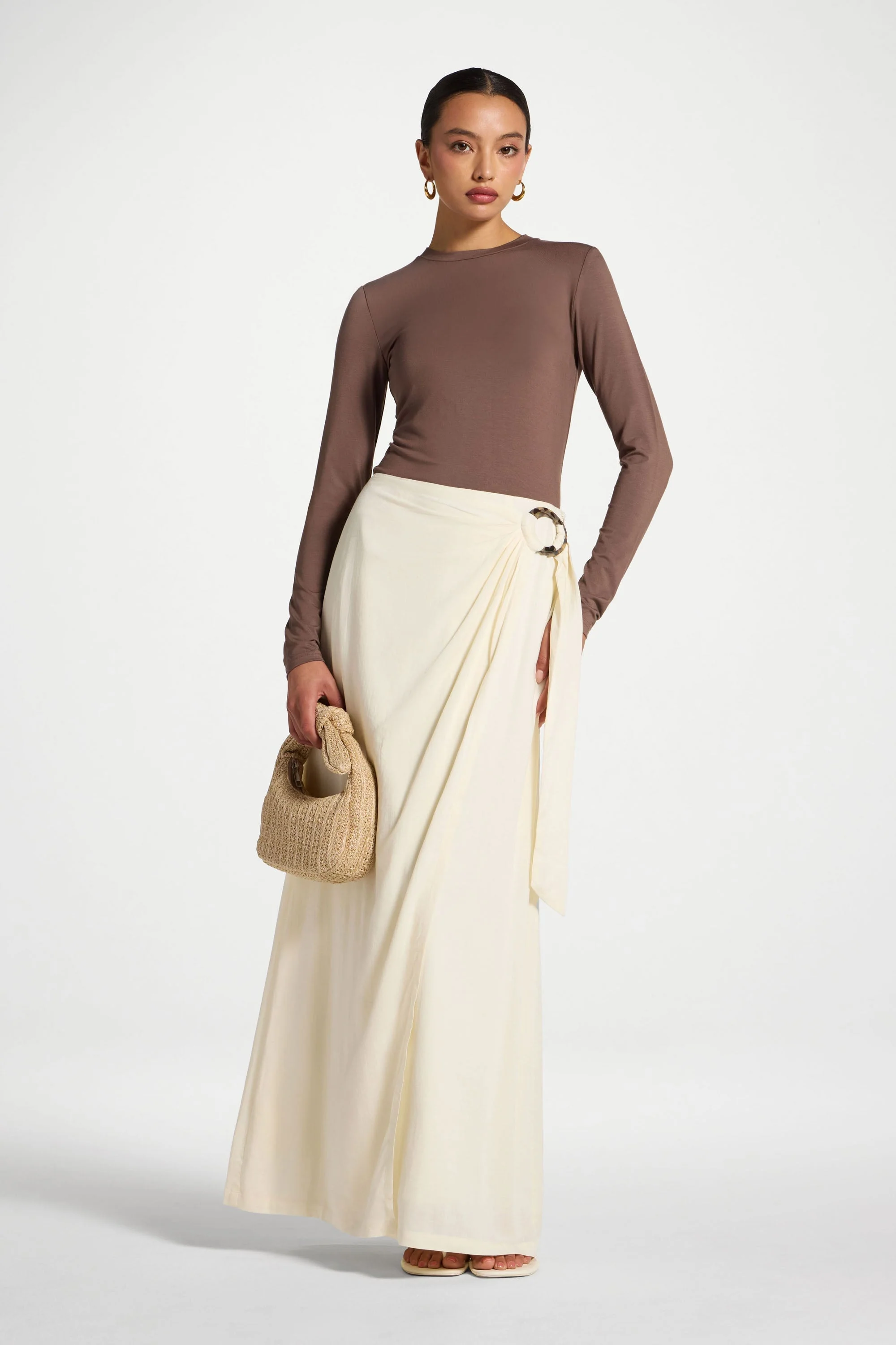 Wrap Hoop Skirt - White - Image 5
