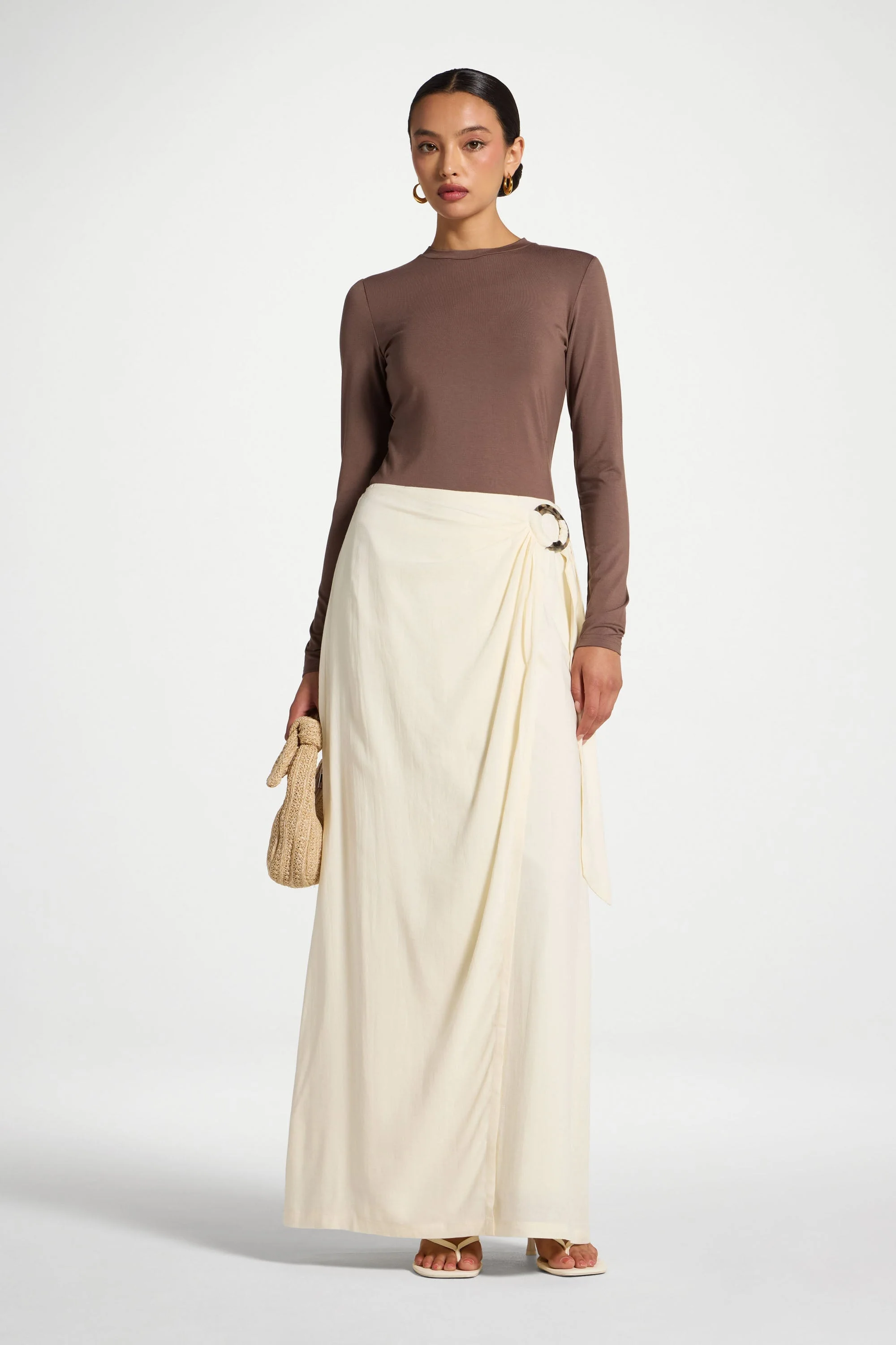 Wrap Hoop Skirt - White - Image 6