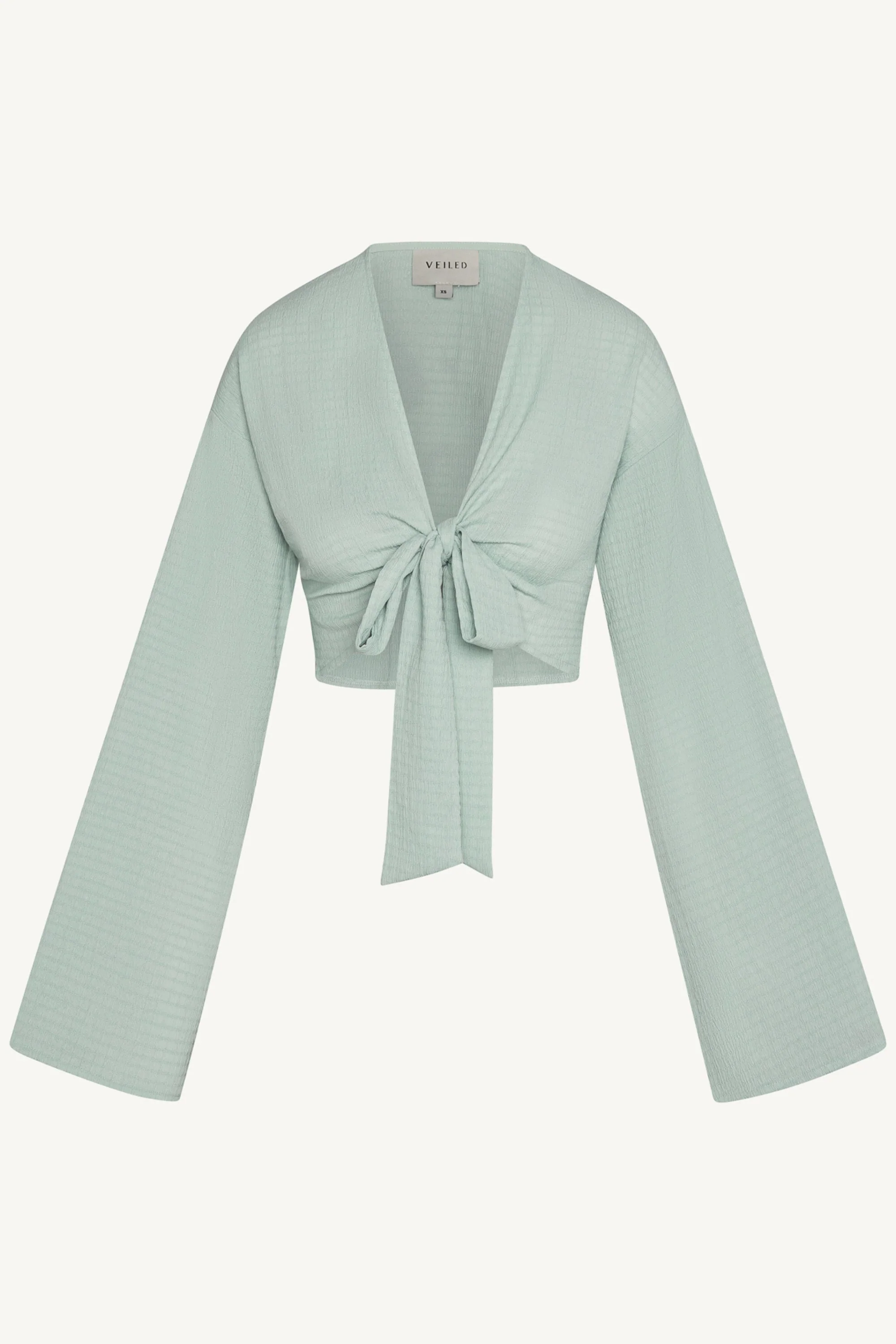 Wrap Tie Cardigan Top - Blue Sky - Image 11