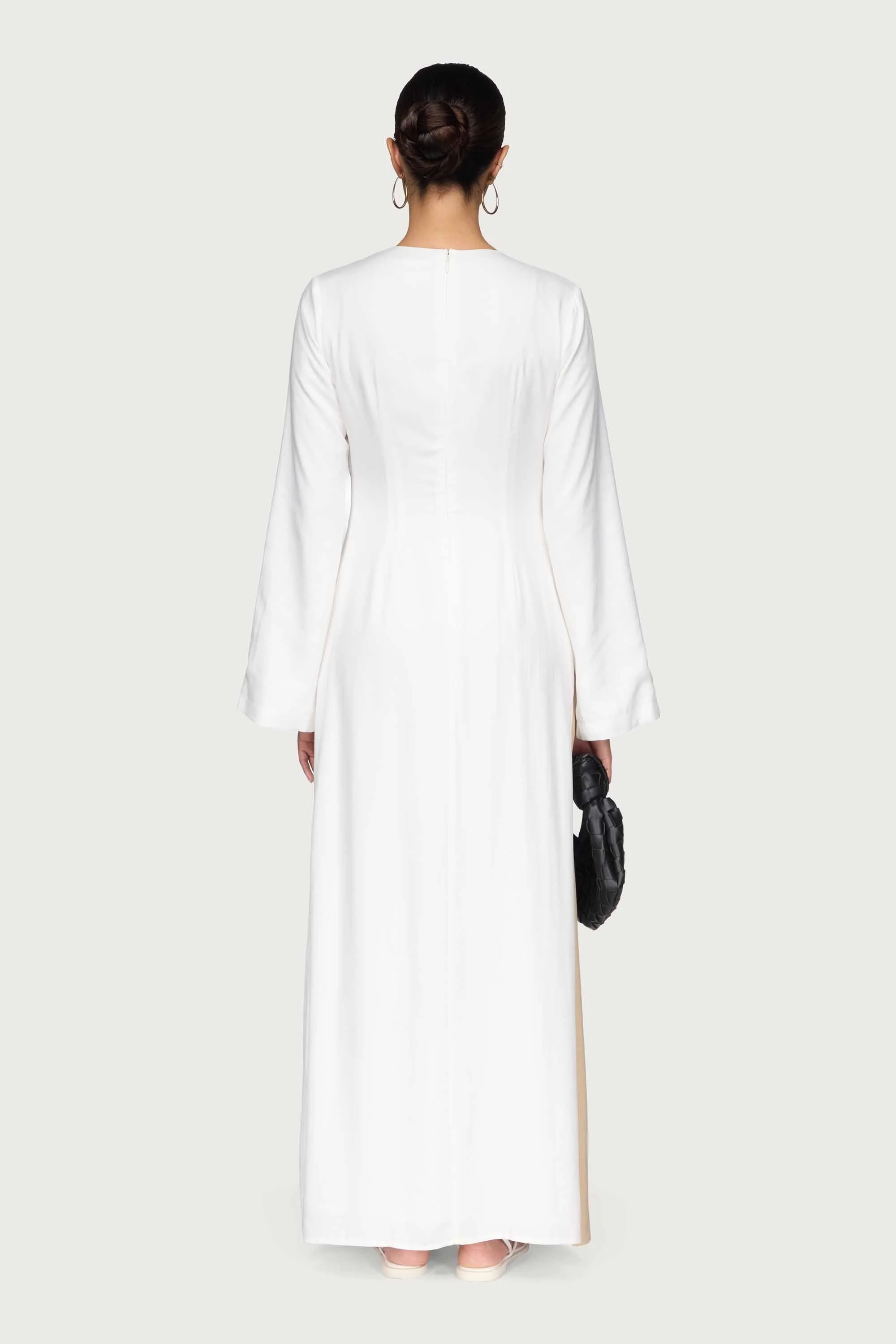 Yumna Contrast Wrap Maxi Dress - Sand Dune - Image 5